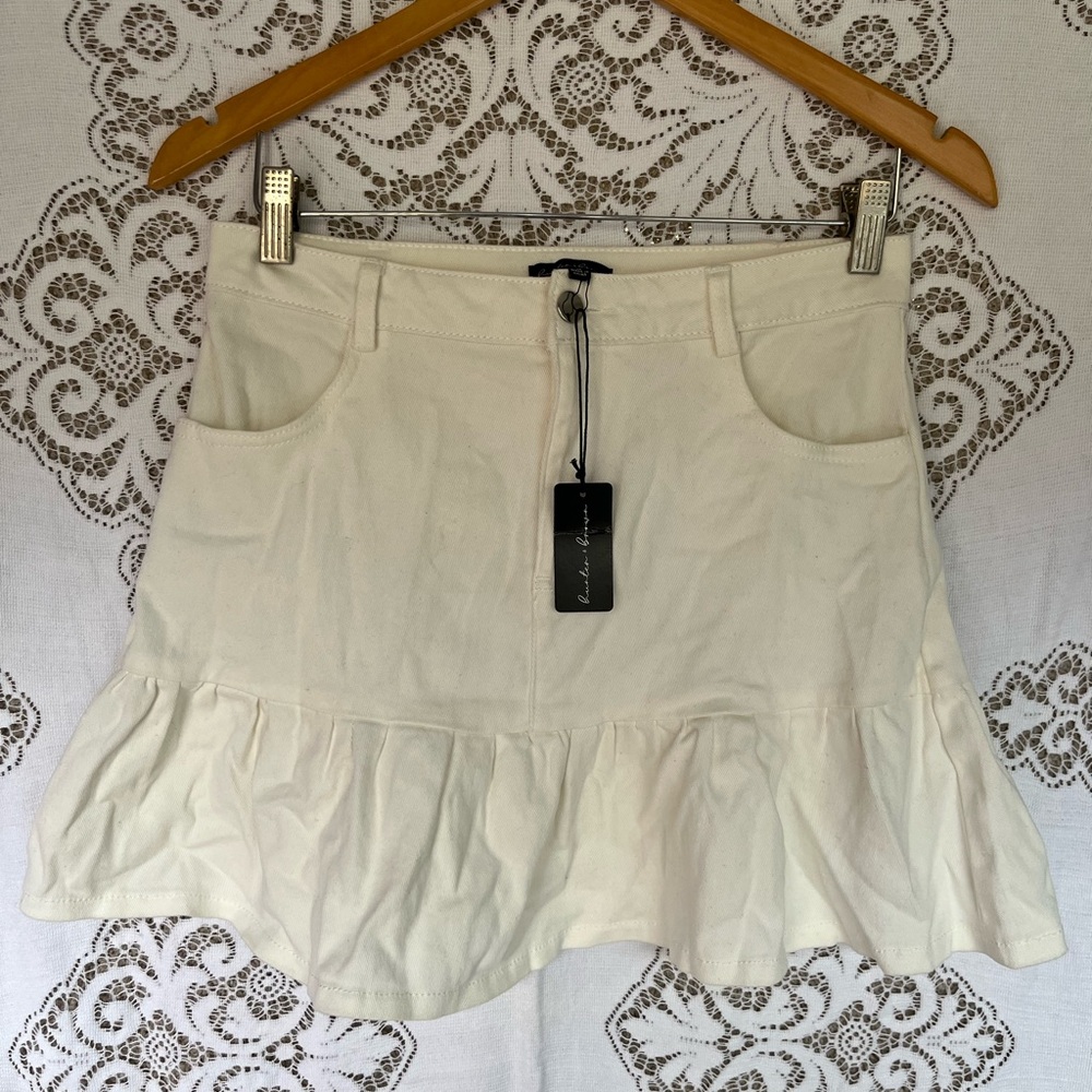 DROP WAIST RUFFLE SKIRT